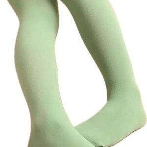 Two pair Tights for all your girls! Light green+1 L 5-6 years